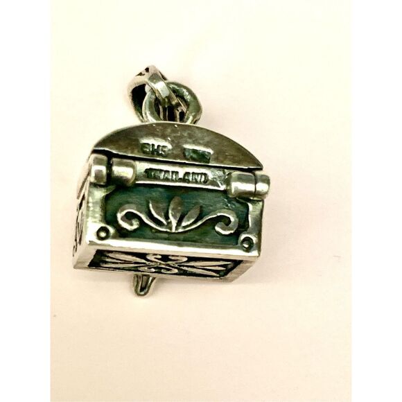 .925 Prayer Box Ornate Sterling Silver Jewelry Charm #faith - Picture 3 of 5